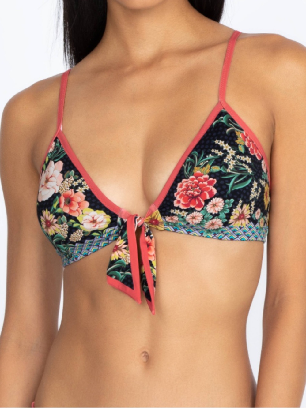 Johnny Was MIA  front tie floral bikini NWT